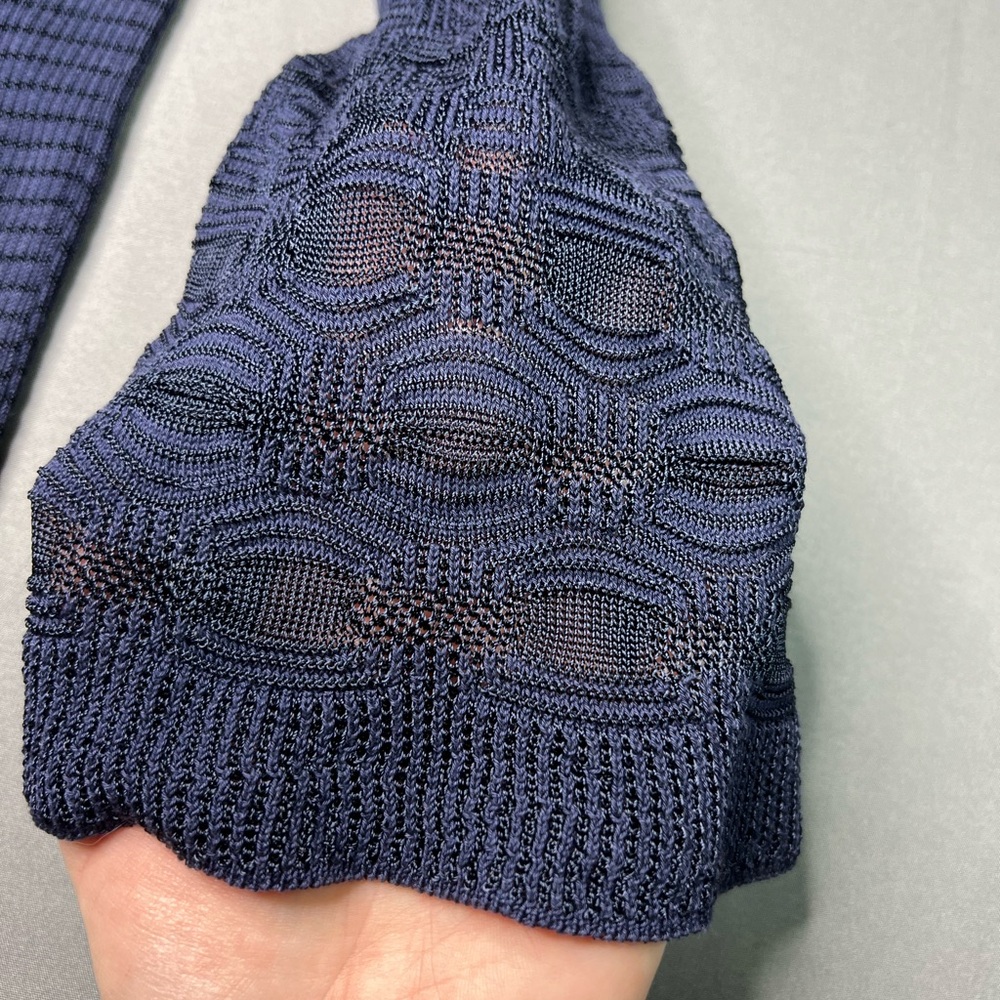 Missoni Navy Blue Knit Sweater – Bell Sleeves – Size 2 - Picture 3 of 10